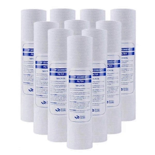 10 st Universal Vattenfilter Pp Bomullsfilter Sediment Vattenfilter Polypropylenmaterial, 1 Mi -DGJR