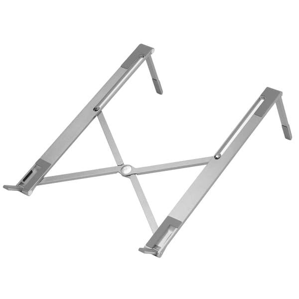 Bärbar datorställ i aluminiumlegering, hopfällbart, justerbart, bärbart skrivbordshållare för 10 till 17 tums surfplatta/notebook – grå