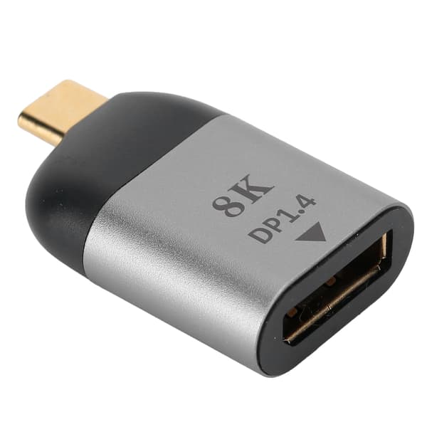 Alumiiniseoskuori Type-C uros-DP-sovitinmuunninliitin Windowsille/Androidille/OS X:lle