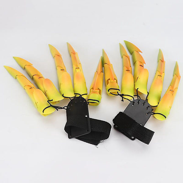 Halloween Leddede Fingerforlengelser 3D-Printet Fleksibel Passform for Alle Størrelser Perfekt for Cosplay og Fest