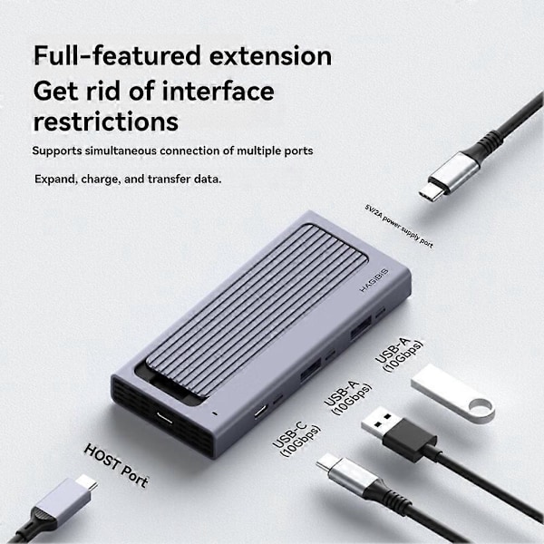 M.2 SSD-kapsling Magnetiskt lock Extern hårddiskväska