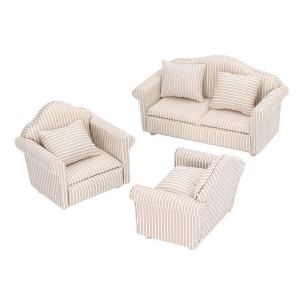 1:12 skala dukkehus sofa håndlavet høj simulation miniature sofa til dukkehus tilbehør