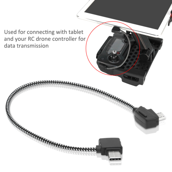 207 mm datakabel Type C nettbrett til kontroller Passer til DJI Mavic Mini RC Drone