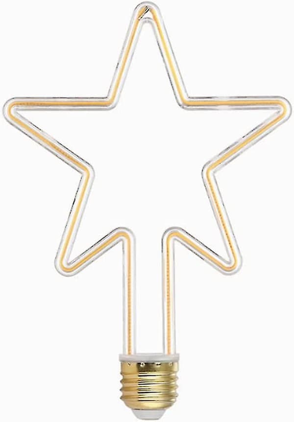 4W E27 Creative LED Bulbs Decorative Star Shaped Light Bulbs Warm White 2700k AC 220v 360 Beam Angle