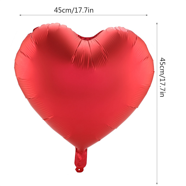 10 stk. 18\" flerfarvede hjerteformede latexballoner til bryllupsfest dekoration ballon (rød)