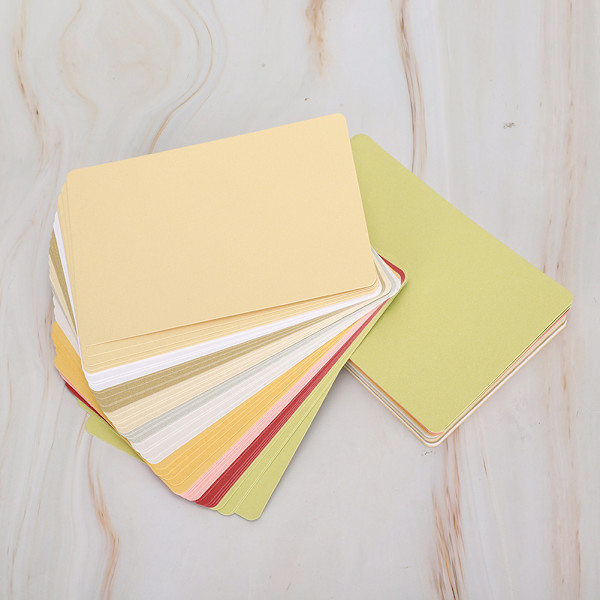 100 stk perlepapir kartong farge gummistempel filet DIY invitasjon gratulasjonskort 15x10cm