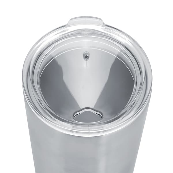 20 oz resemugg i rostfritt stål med lock för kaffe, te, varma eller kalla drycker, silver