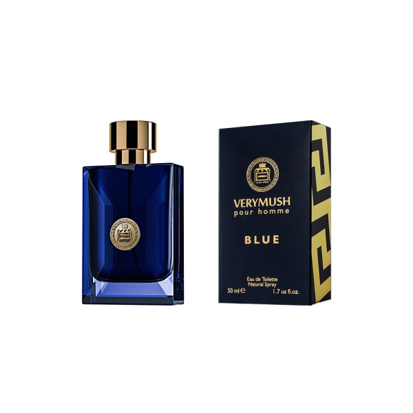 50 ml manlig parfym Spray Mild långvarig aluminiummunstycke doftparfym för herrar Blå