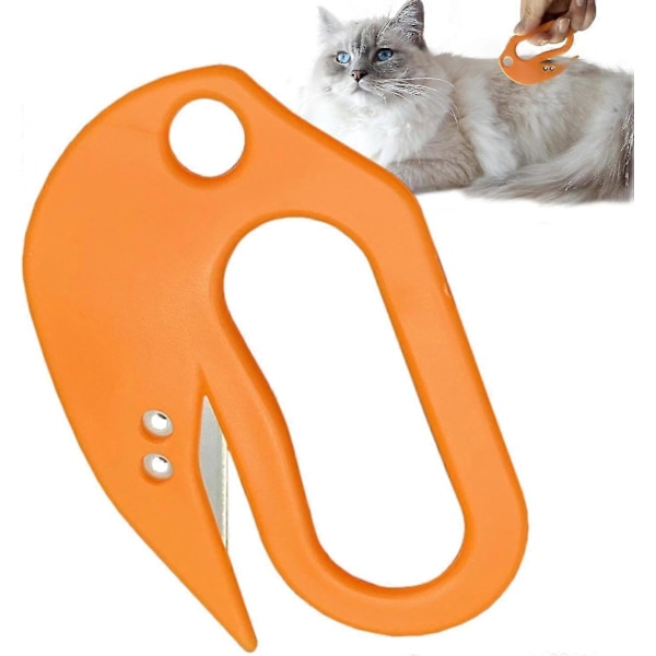 Langhåret Kat Knude Trimmer, Kæledyrs Åben Knude Kam, Filtre Kam til Hunde, Hårfjerningsværktøj til Fjernelse af Kattehår Knuder, Kat Massage Kam Orange