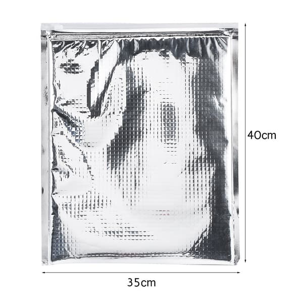 5 stk sett Aluminiumsfolie Isolert Matoppbevaringspose Termisk Kjøler Sølv (35 * 40cm)