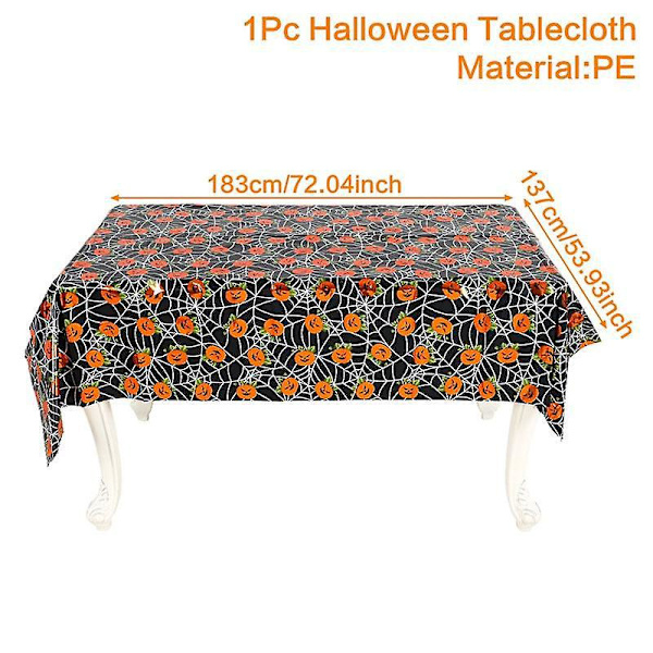 Halloween Borddug - 10 stk, 72x72 tommer, Rektangulær & Vaskbar