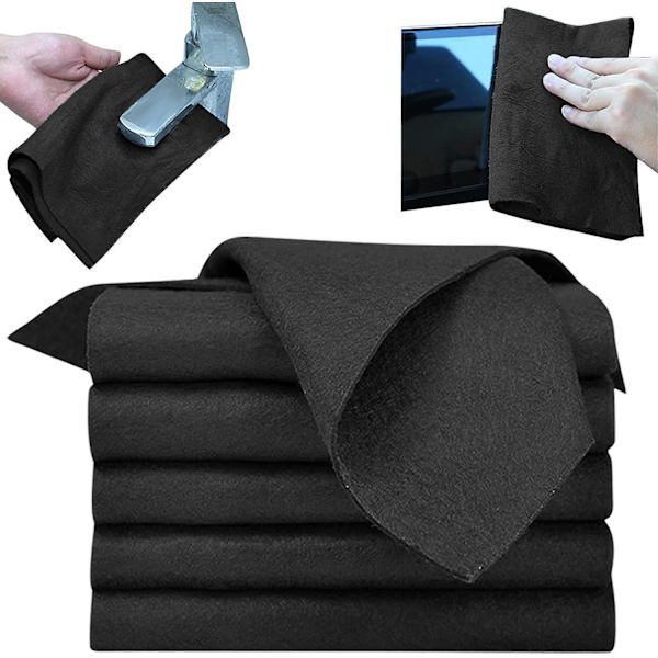 Black Magic rengöringsduk - 5-pack | Ultraabsorberande mikrofiberhanddukar | Inga spår | Återanvändbar & för alla ändamål