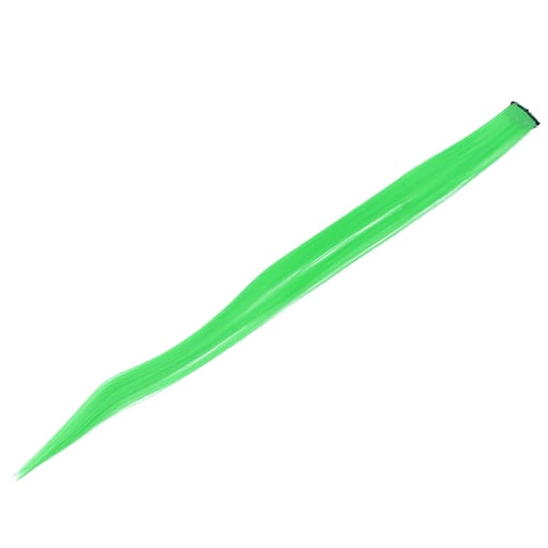 Fargede Clipin Hår Extensions Highlight Syntetisk Party Ett Stykke Hår Extensions (Grønn)