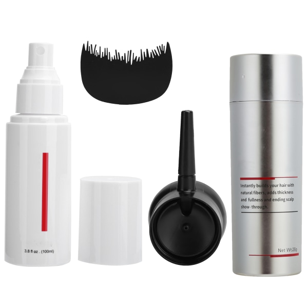 IMMETEE Hair Building Growth Fiber Kit Unisex hårfortykker tættere med kam til BaldingRød Brun