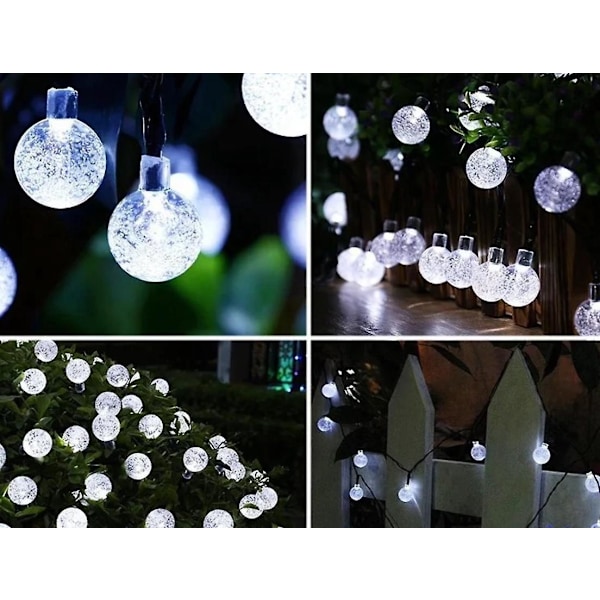 Solcelled LED Boblekugle Lysstreng 7m 50 Lys 8 Funktioner Indendørs Udendørs Perfekt til Have Balkon Have Familie