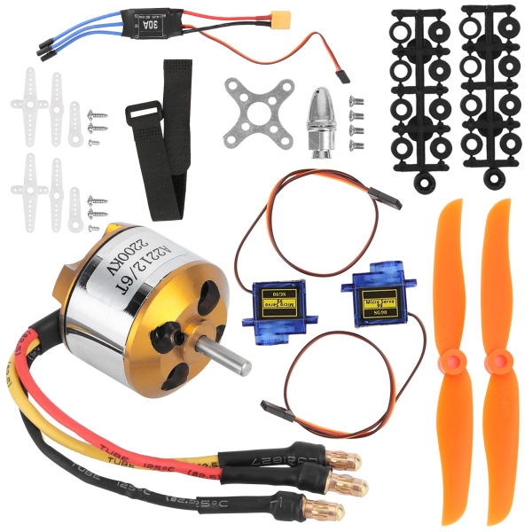 RC Fjernbetjening Aircraft 2212 KV2200 Motor 6035 Propel Servo 30A ESC XT60 Sæt