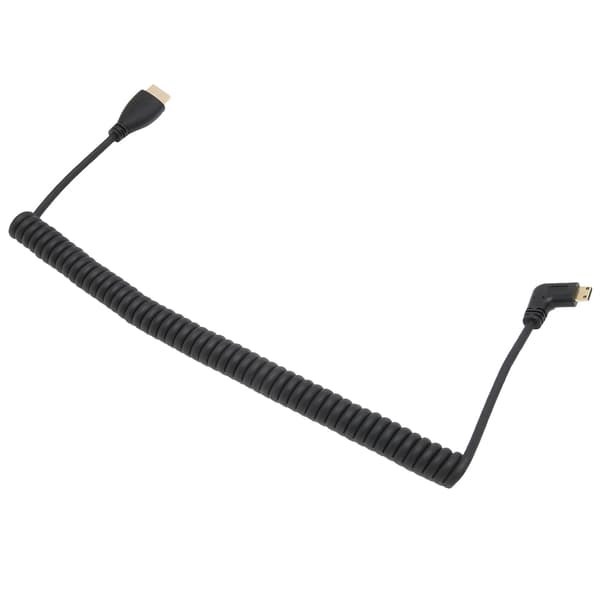 90 graders HD Multimedia Interface hane till hane A till C förlängningsspiralkabel för dator/TV/PS4