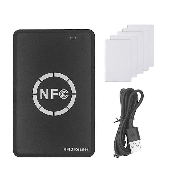 RFID NFC Smart Chip Reader+5XCUID Kort 125K Kopiator RFID Duplicator Svart29