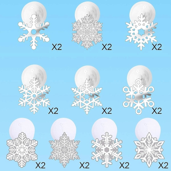 30 Stk. Snefnug Folie Hvirvel Dekorationer Vinter Jul Hvirvler Snefnug Loft