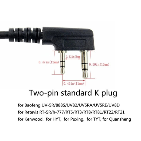 Lämplig för Baofeng walkie-talkie mikrofon walkie-talkie högtalare