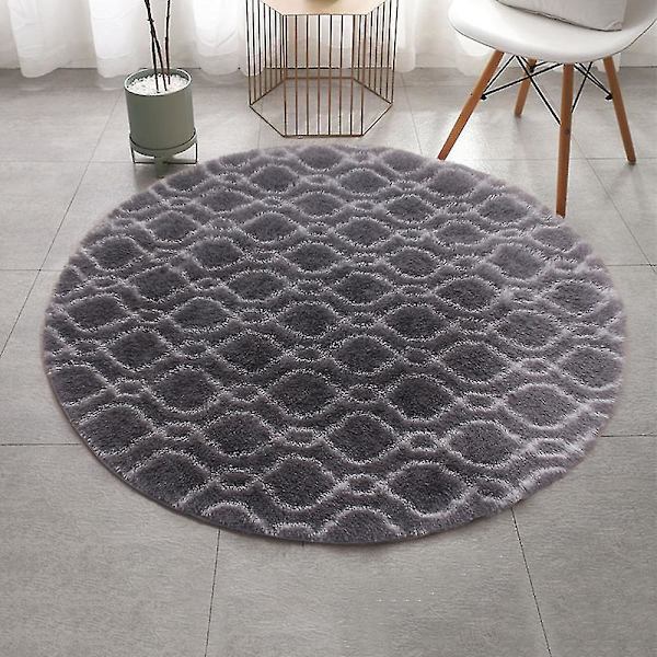 Myk og fluffy rund shaggy teppe for stue og soverom - 40 cm i diameter