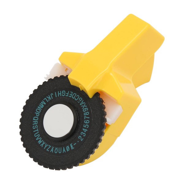 Embossing Label Maker Monikäyttöinen kannettava kohokuviointitarrakone, jossa on 2 rullateippiä kotiin ja toimistoon keltainen