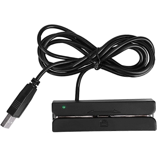 Magneettikortinlukija, magneettiraidan kirjoitin, USB MSR90 3-raitainen Hi-Co magneettiraidallinen luottokortinlukija