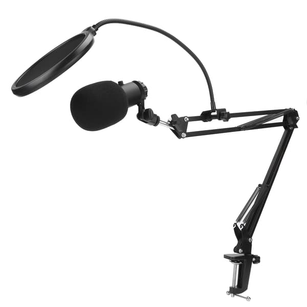 A6 Kondensator USB Mikrofon Lydsett Brakett Lydopptakssett for Stasjonær PC Datamaskin
