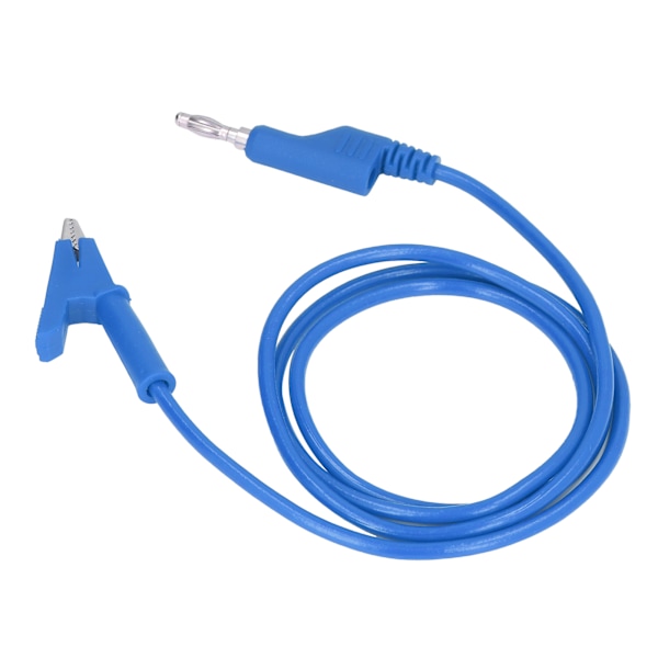 Krokodilleclips-testledninger Bananstikledningskabel Fleksibel til elektrisk test J.70035-1 4 mmBlå