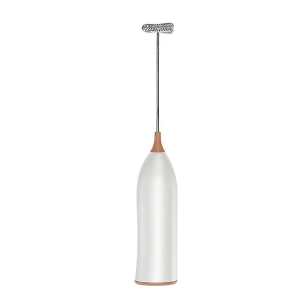 Melkeskummer Oppladbar, For Kaffe Latte, Cappuccino Hvit