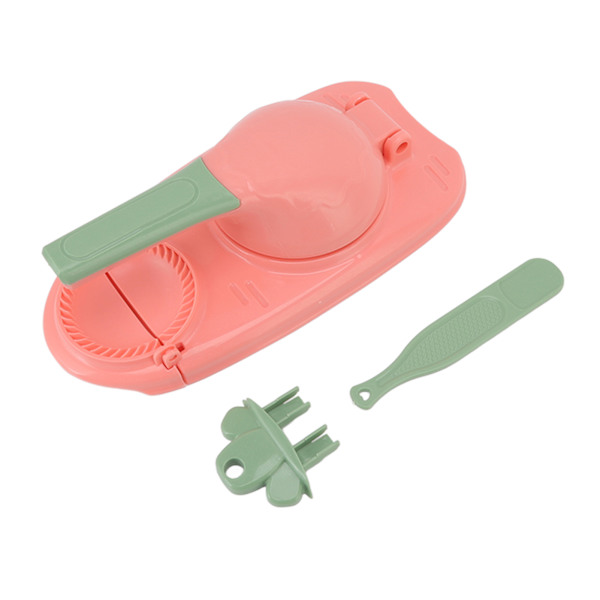 2 i 1 Dumpling Maker Nem at bruge Tidsbesparende Dumpling Skin Wrapper Form til Hjem Restaurant Pink