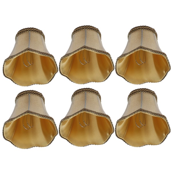 6 stk Husholdningsstof Lampeskærm Bordlampe Cover Tilbehør til E14 lysekrone væglampe