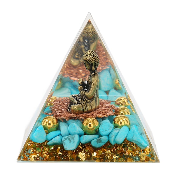 Crystal Pyramid Buddha Design Hieno kaunis Pyramid Power Stone -koriste joogameditaatioon