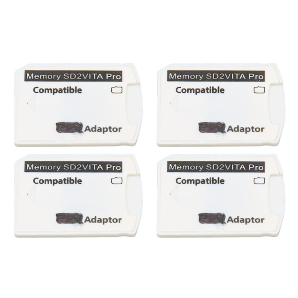 4 stk for PSV minnekortadapter Mikrolagringskortadapter for PS Vita 1000 2000 for PS TV