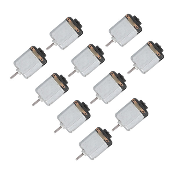 10 st mini elmotor höghastighets låg ljudnivå små likströmsmotorer för hobby DIY-leksaker bilar Svart