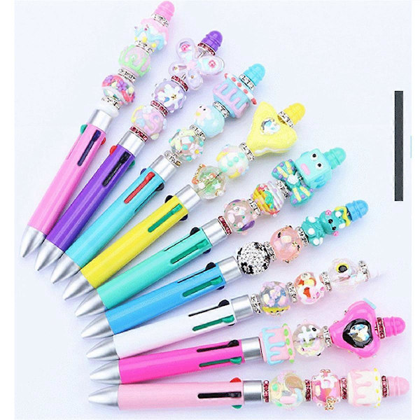 10 stk. DIY Forretning Fire Farve Refill Perlepen Sød Perlepen