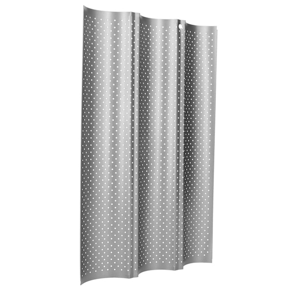 NonStick MultiGrooves Waves Fransk brødpanne Baguette Baking Kokebrett Form Kjøkkenverktøy (3 riller)