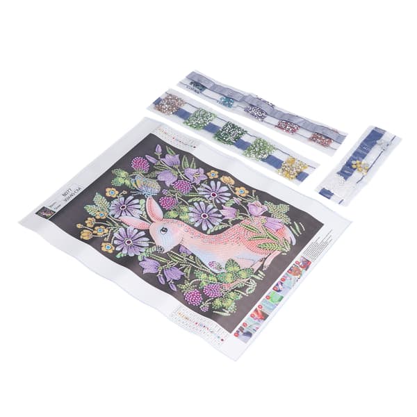 Diamantmålning DIY Hjortformad Canvas Strassmålning Dekorativ Målningssats