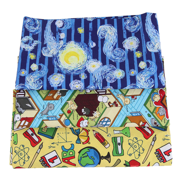 Syduk Mjuk hudvänlig Andas print Quiltduk för DIY Craft Bag Kläder Typ 10