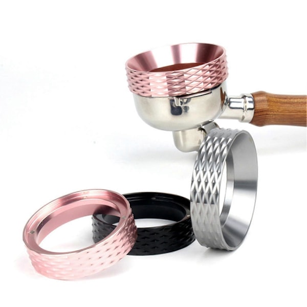 Doseringstratt Magnetisk Undvik Spill Aluminiumlegering Espresso Doseringstratt För Kaffe svart 53mm