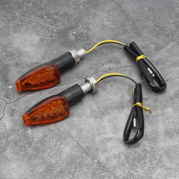 2 STK Motorsykkel 14LEDs Blinklys Styrelampe Indikator Tilbehør Passer til Yamaha Gul Linse