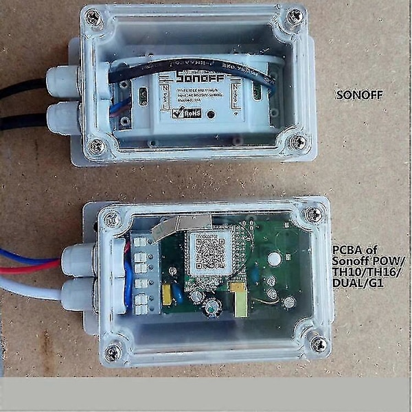 Sonoff Ip66 Vandtæt Samledåse Vandtæt Kabinet Vandafvisende Skal Til Sonoff Basic/rf/dual/pow Til Juletræslys Zekai