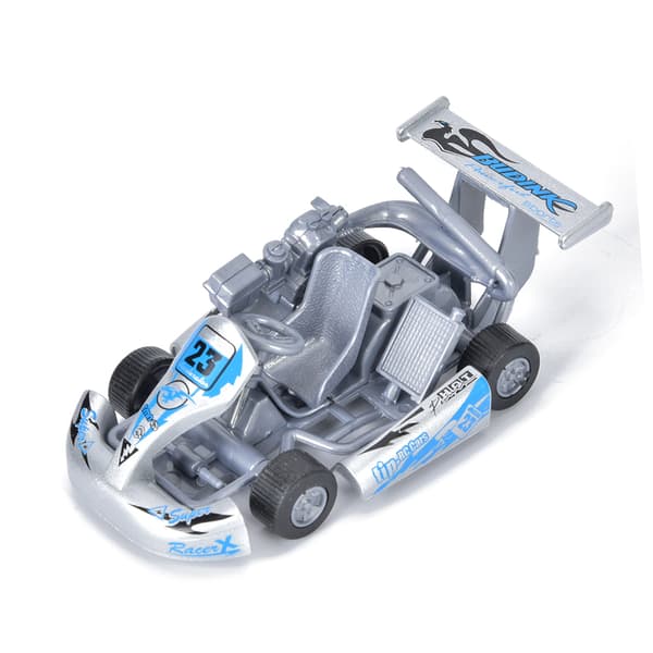 1:32 Skala Legering Bilmodel Høj Go Kart Racerbil Træk Tilbage Legetøjsmodel (Sølv)