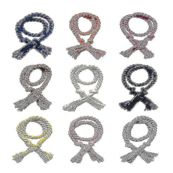 Solidfarget Bomulls- og Lintauet Gardinholdere - 2 stk Lys Kaffe