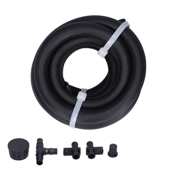 Diesel PCV Reroute Kit 6061 aluminiumlegering til Chevrolet GMC Sierra 2500 HD 3500 HD 06-10 Sort