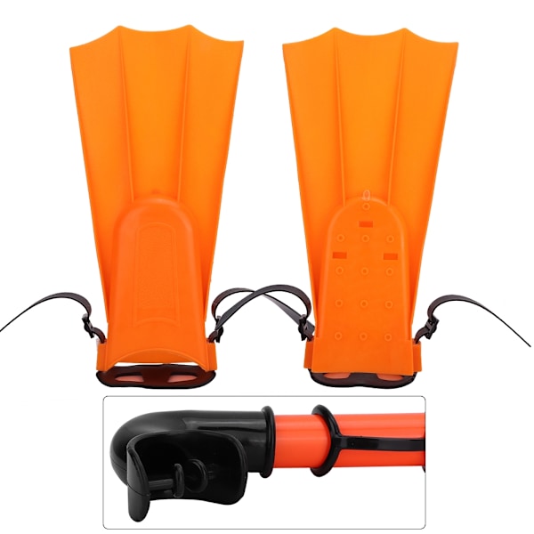 Barn Dykning Snorkling Mask Simglasögon Snorkel Fenor Set Simutrustning Tillbehör(30-35)
