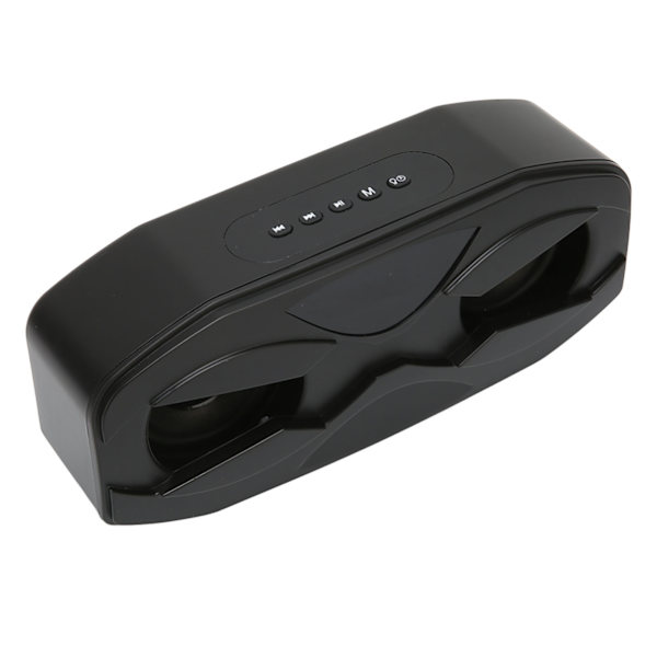 Bluetooth -högtalare FM-radio HiFi Subwoofer Trådlös högtalare med LED-skärm Färgglatt andningsljus för hemresor Deep Sky Black