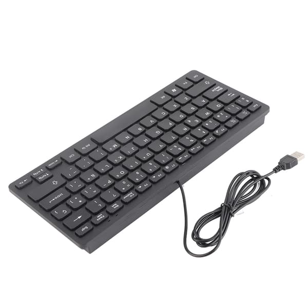 Kablet Mini Bærbar Spansk Tastatur USB Interface til Stationær Computer Ultratynd 78 Taster