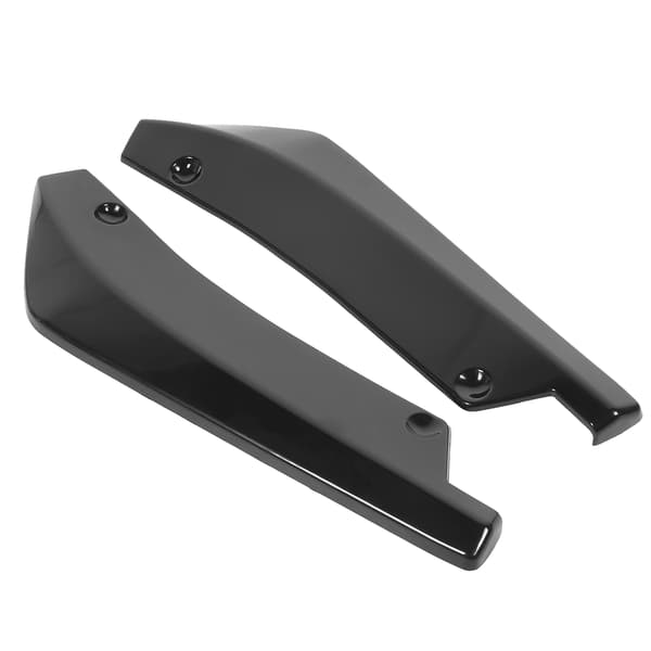 2stk Bakre Stötfångare Läpp Diffuser Spoiler Anti-Repskydd Blank Svart Universal för Bil