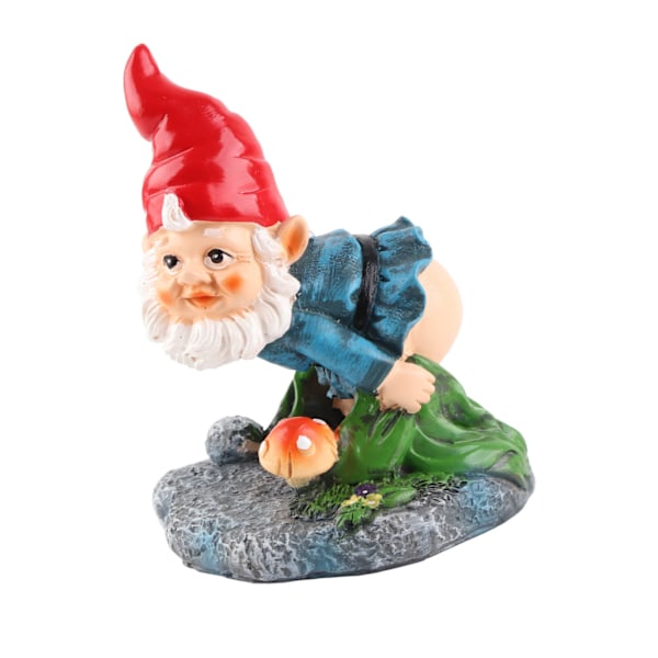 Dvärg Dekorativa Prydnader Hållbara Harts Dekor Söta Tomte Figur Dekorationer för Hem Utomhus Gård Dekor